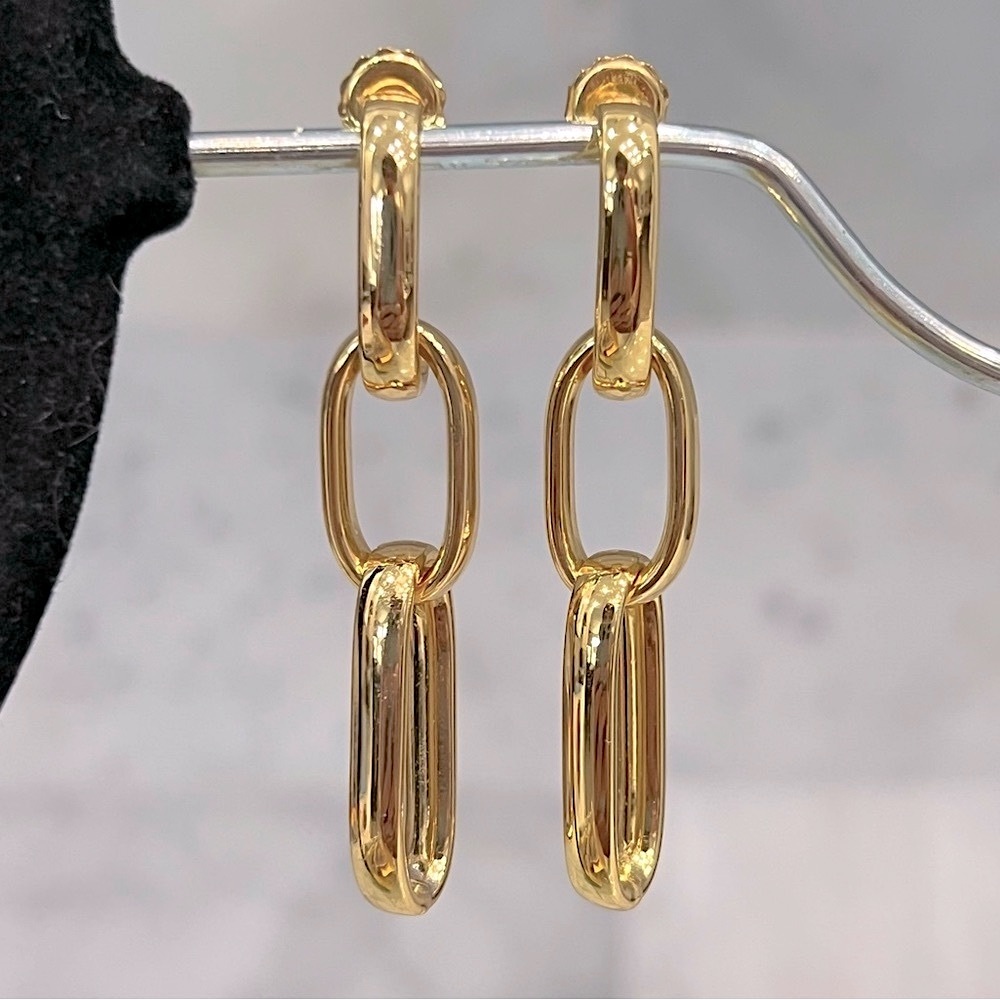 BELLEZZA Gold Paperclip Dangle Earrings